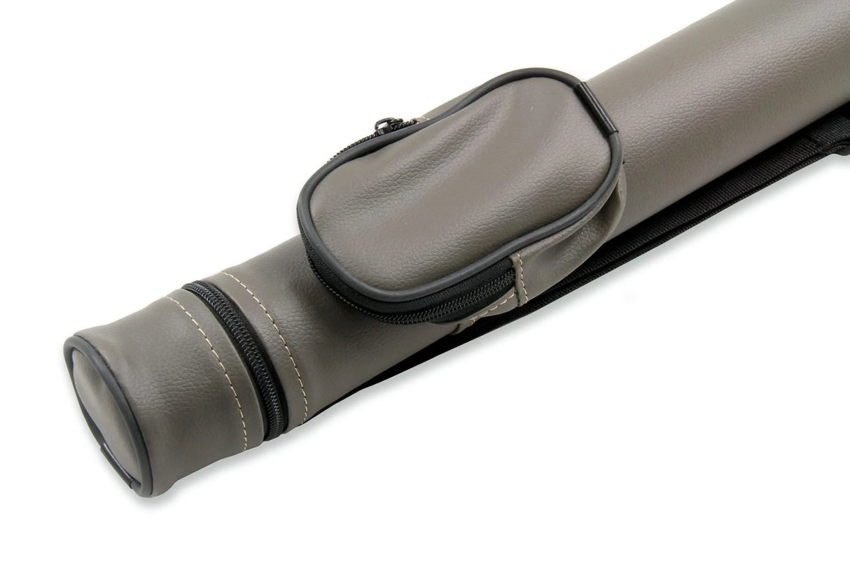 GREY Hard Tubular Cue Case for 2 Piece Snooker Pool Cue Cue & Case