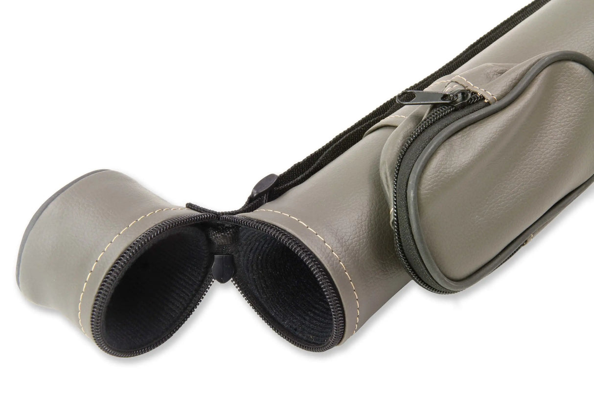 GREY Hard Tubular Cue Case for 2 Piece Snooker Pool Cue Cue & Case