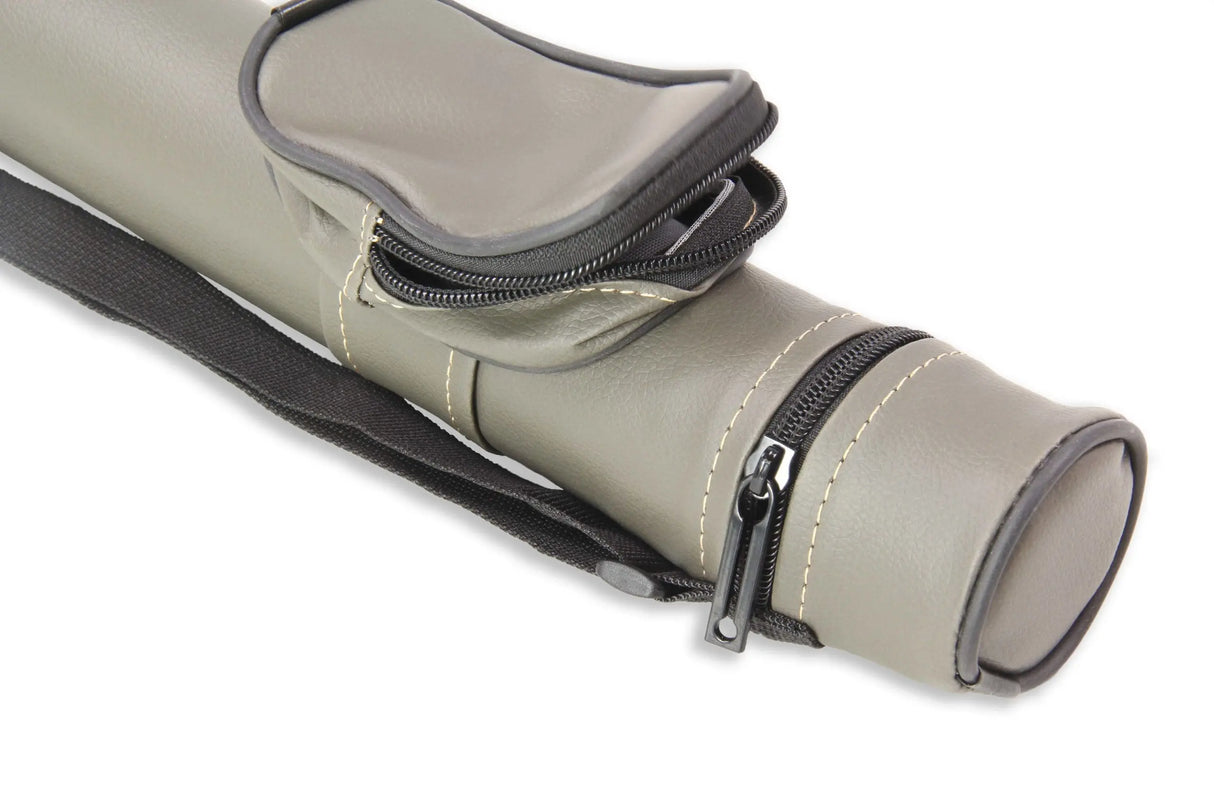 GREY Hard Tubular Cue Case for 2 Piece Snooker Pool Cue Cue & Case