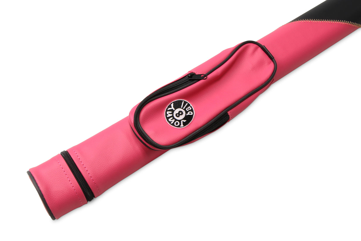 Jonny 8 Ball Two Tone Oval Pool Cue Case - Holds One 2 Piece Cue + Accessories