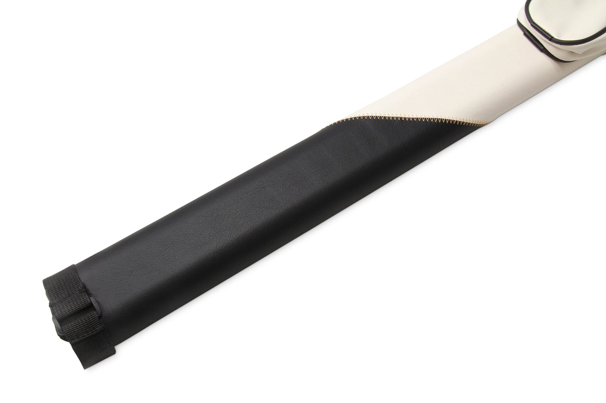 Jonny 8 Ball Two Tone Oval Pool Cue Case - Holds One 2 Piece Cue + Accessories