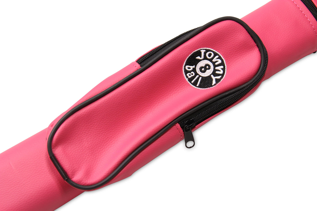 Jonny 8 Ball Two Tone Oval Pool Cue Case - Holds One 2 Piece Cue + Accessories