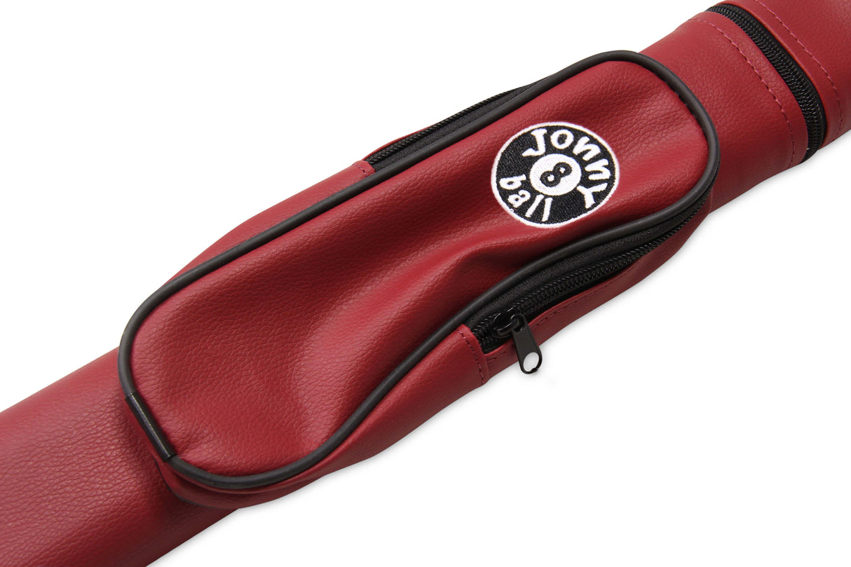 Jonny 8 Ball Two Tone Oval Pool Cue Case - Holds One 2 Piece Cue + Accessories
