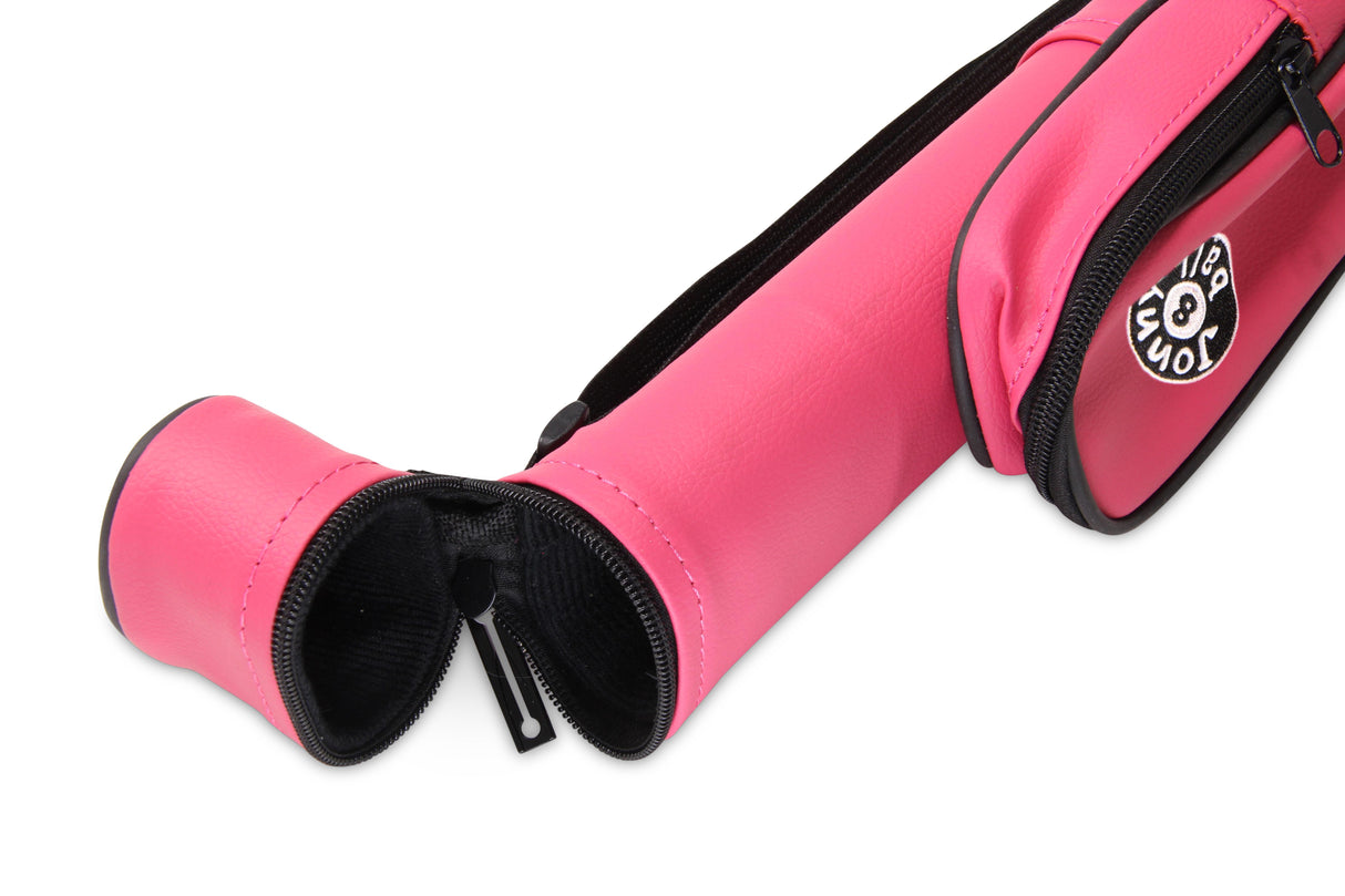 Jonny 8 Ball Two Tone Oval Pool Cue Case - Holds One 2 Piece Cue + Accessories