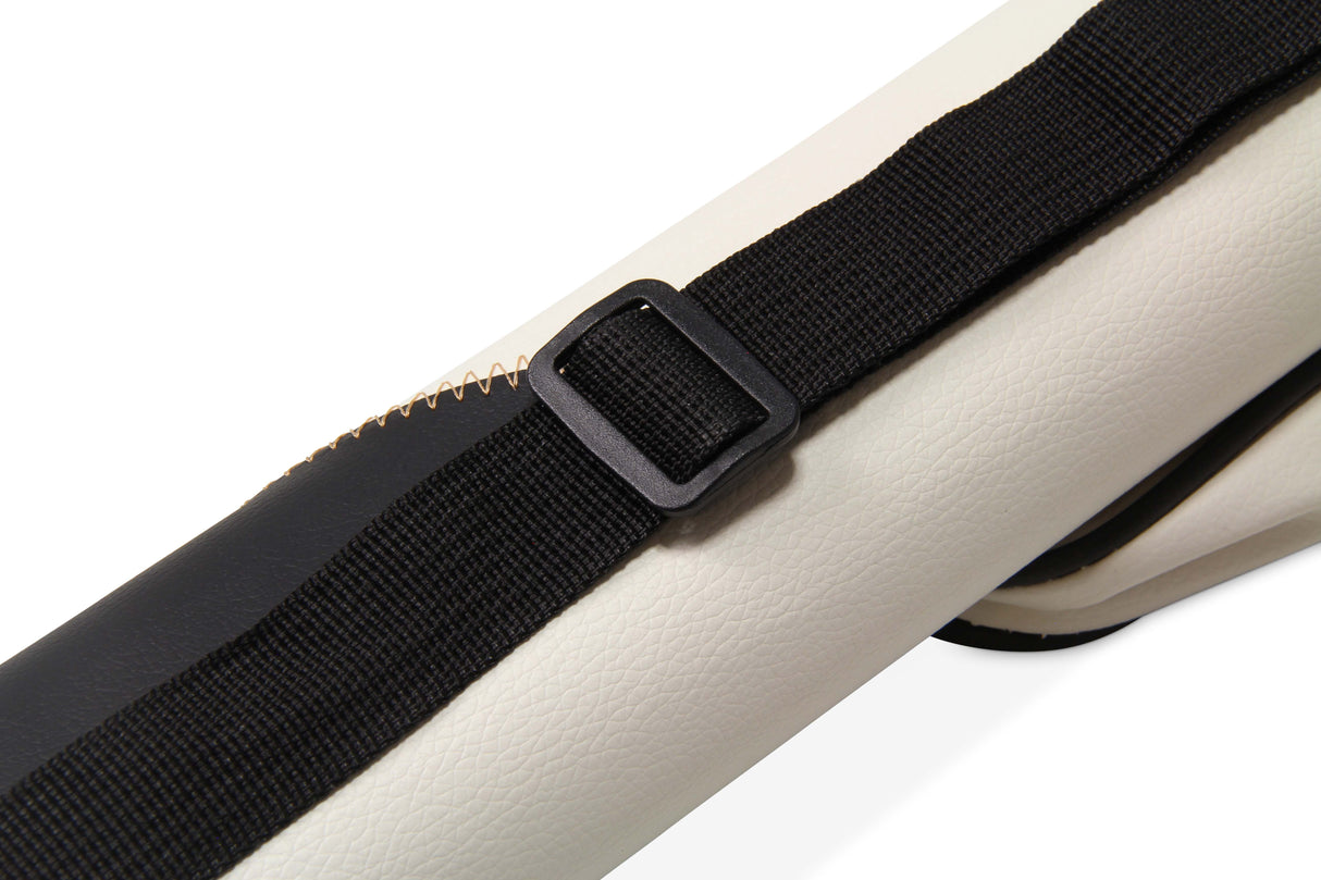 Jonny 8 Ball Two Tone Oval Pool Cue Case - Holds One 2 Piece Cue + Accessories