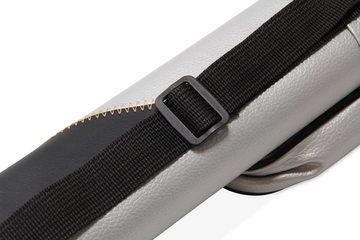 Jonny 8 Ball Two Tone Oval Pool Cue Case - Holds One 2 Piece Cue + Accessories