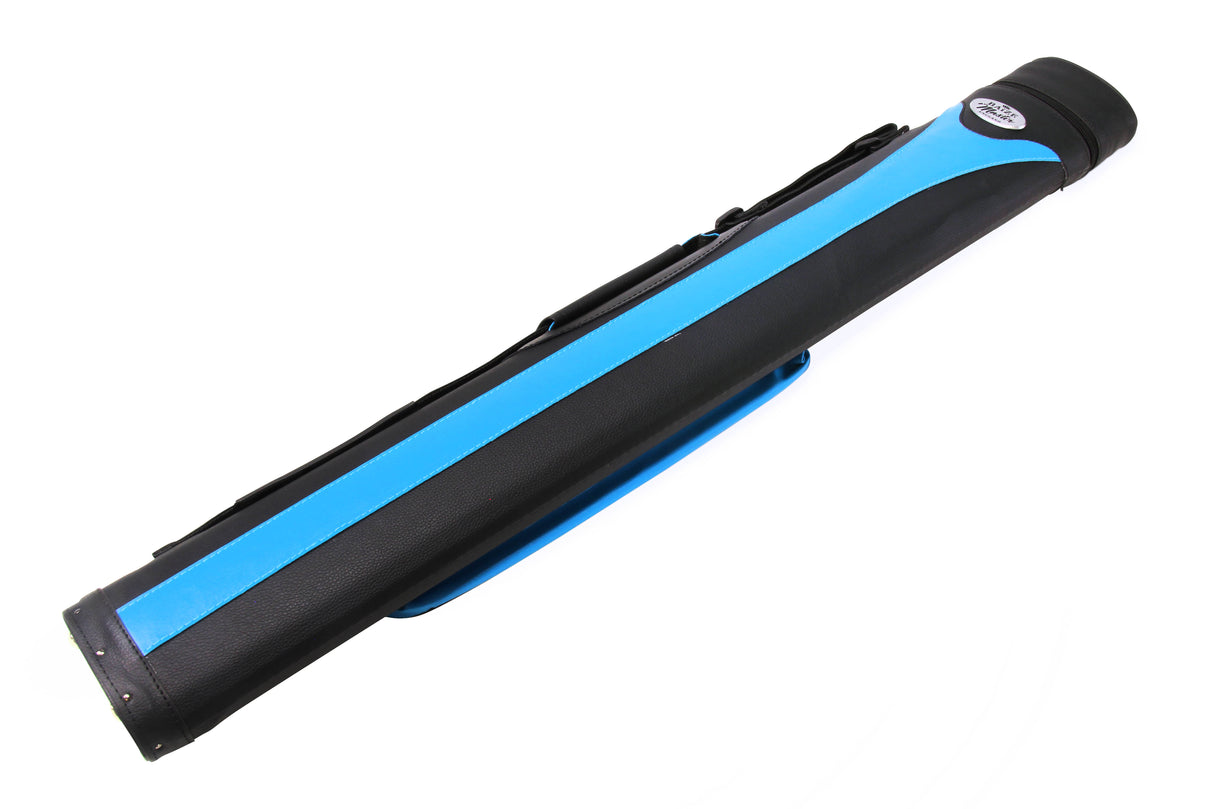 Baize Master STRIPE Oval QUAD Snooker Pool Cue Case - Holds Two 2 Piece Cues