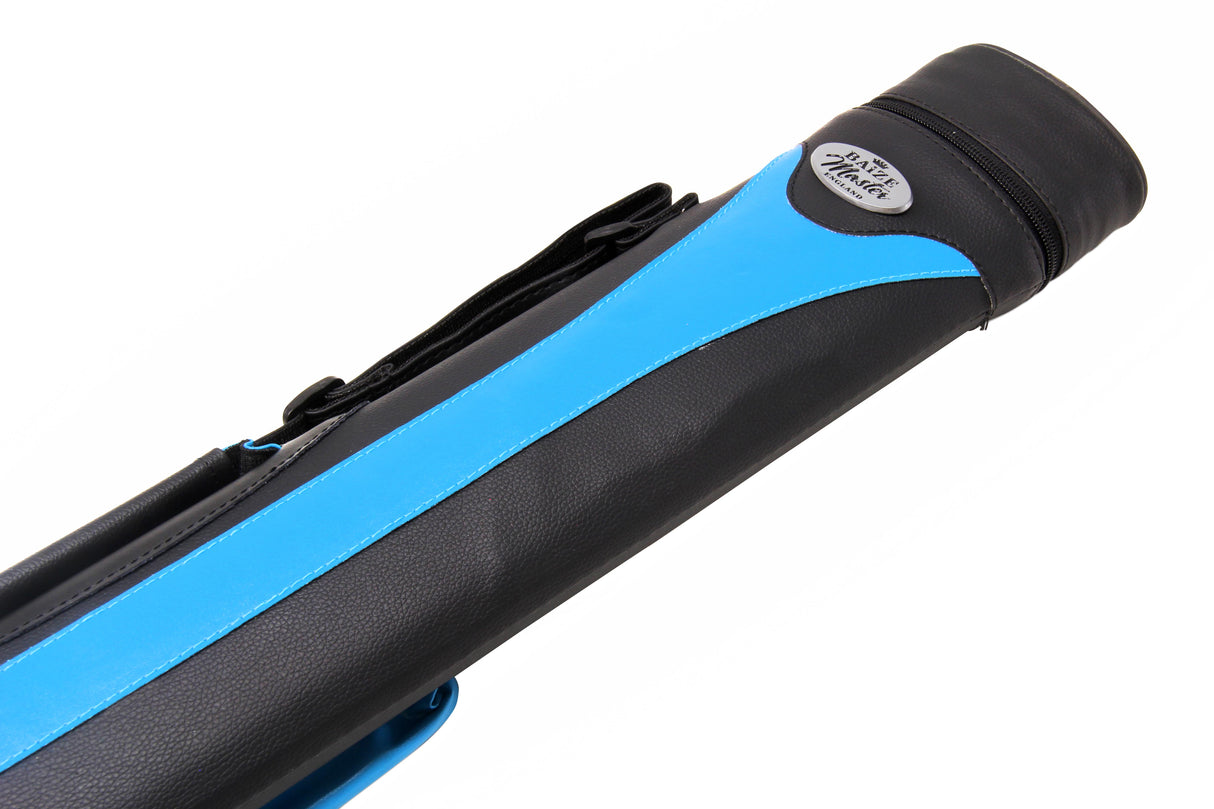 Baize Master STRIPE Oval QUAD Snooker Pool Cue Case - Holds Two 2 Piece Cues