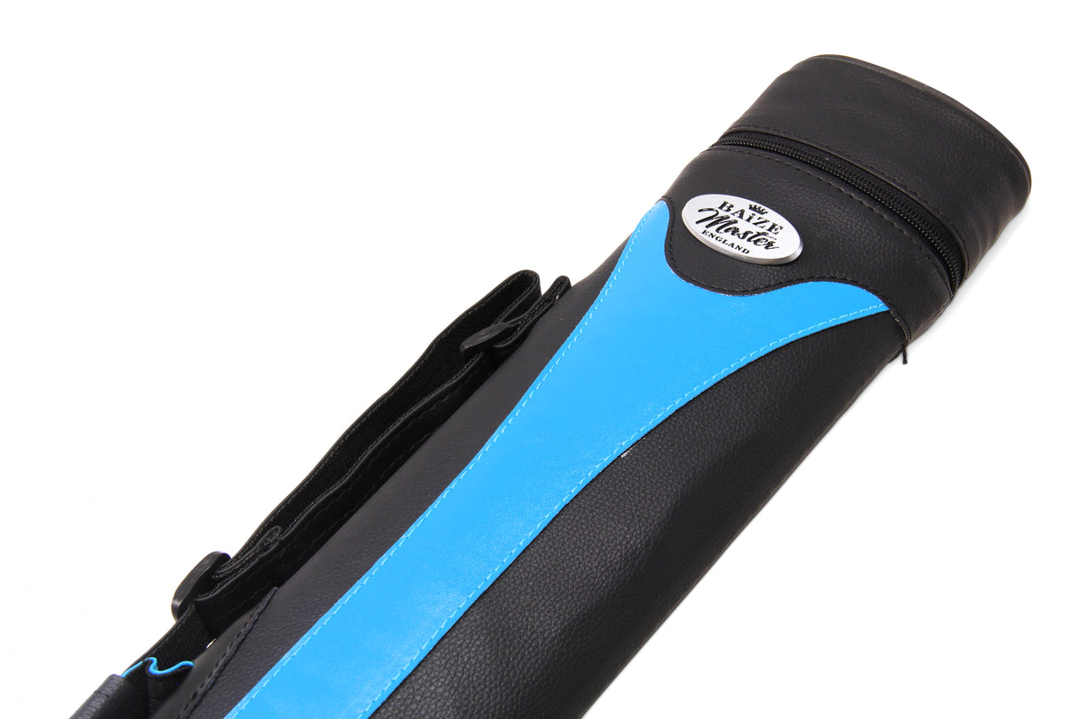 Baize Master STRIPE Oval QUAD Snooker Pool Cue Case - Holds Two 2 Piece Cues