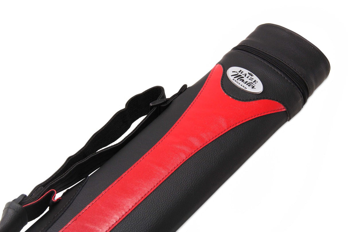 Baize Master STRIPE Oval QUAD Snooker Pool Cue Case - Holds Two 2 Piece Cues