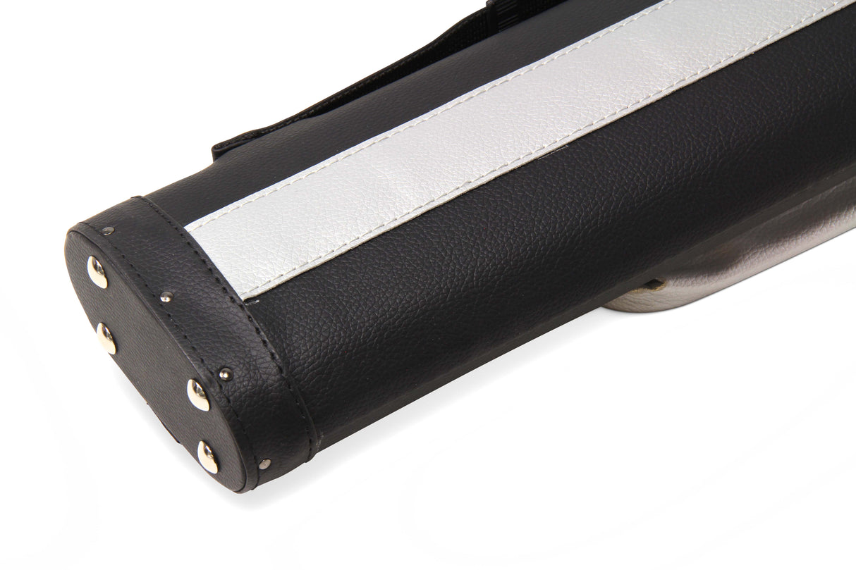 Baize Master STRIPE Oval QUAD Snooker Pool Cue Case - Holds Two 2 Piece Cues