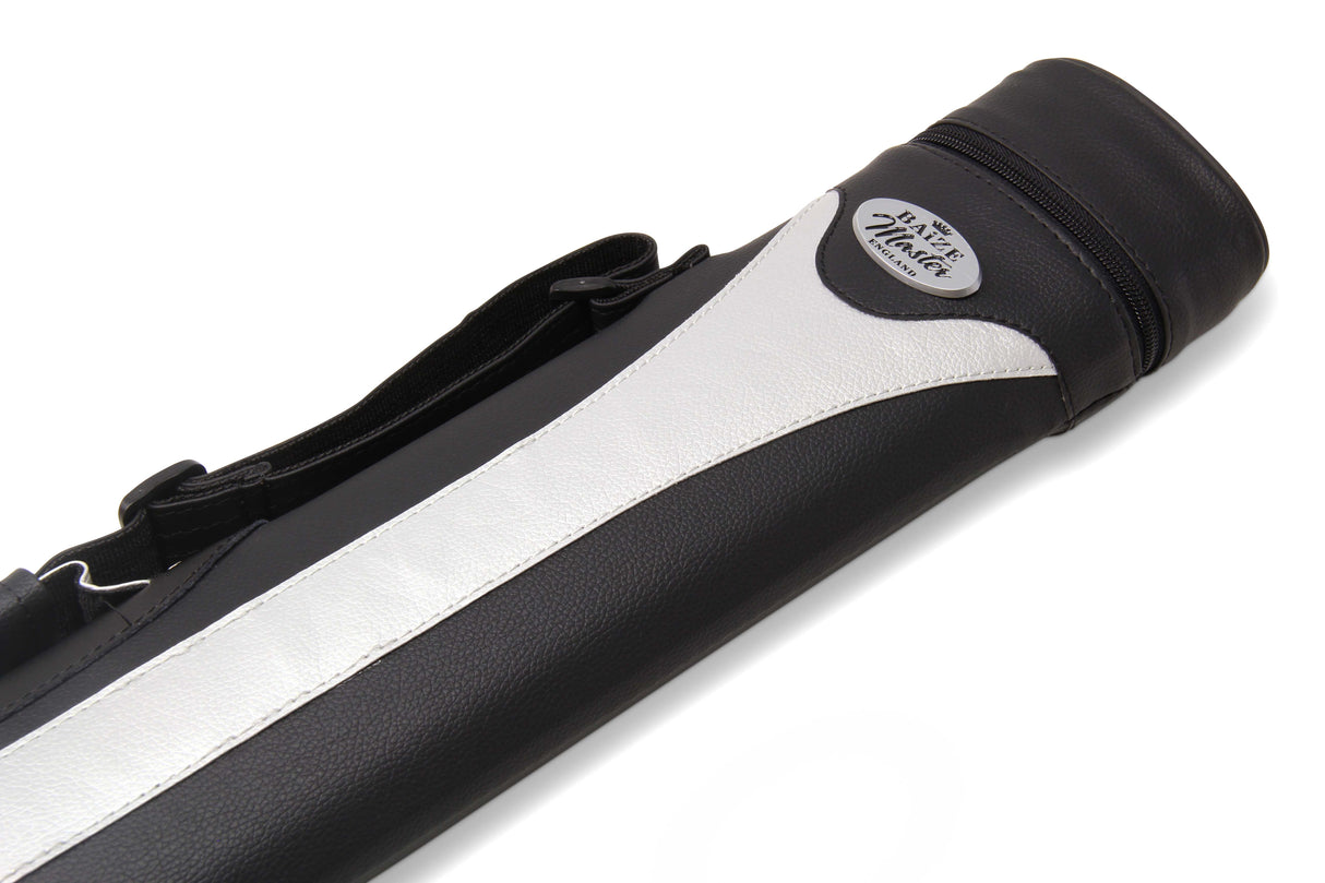 Baize Master STRIPE Oval QUAD Snooker Pool Cue Case - Holds Two 2 Piece Cues