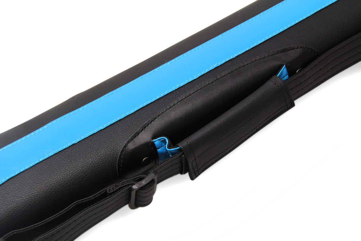 Baize Master STRIPE Oval QUAD Snooker Pool Cue Case - Holds Two 2 Piece Cues