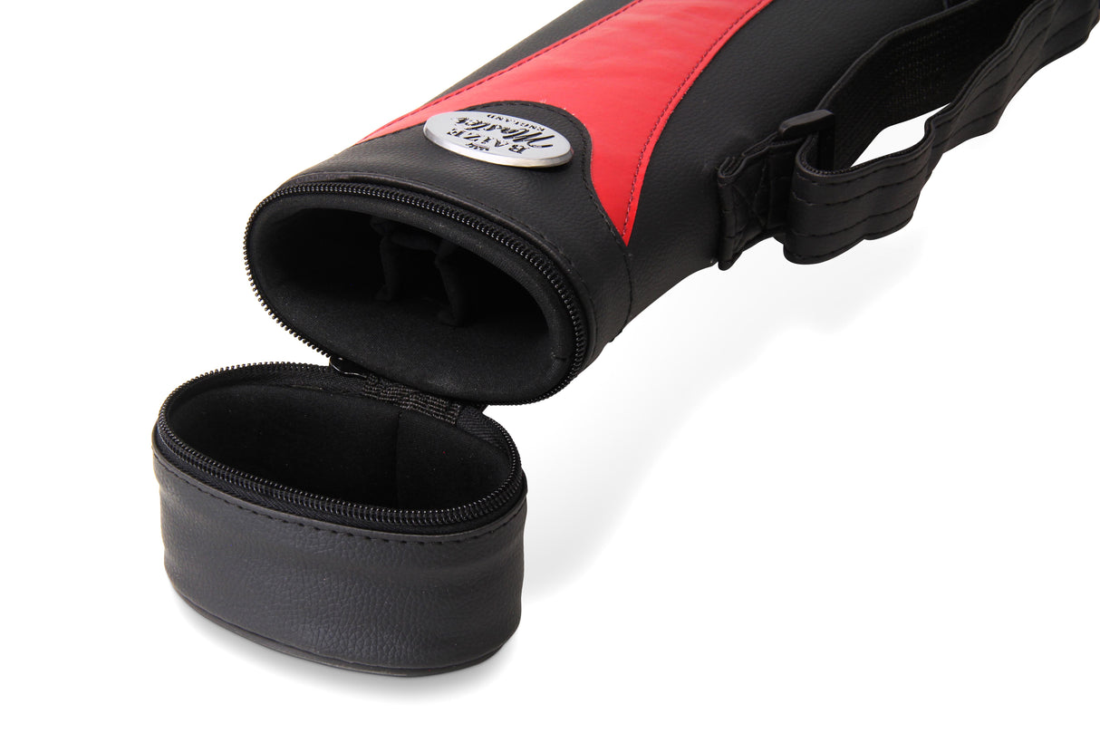 Baize Master STRIPE Oval QUAD Snooker Pool Cue Case - Holds Two 2 Piece Cues