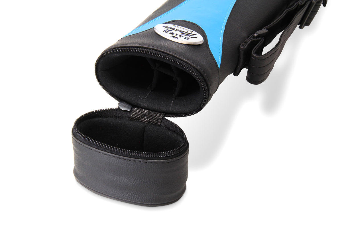 Baize Master STRIPE Oval QUAD Snooker Pool Cue Case - Holds Two 2 Piece Cues