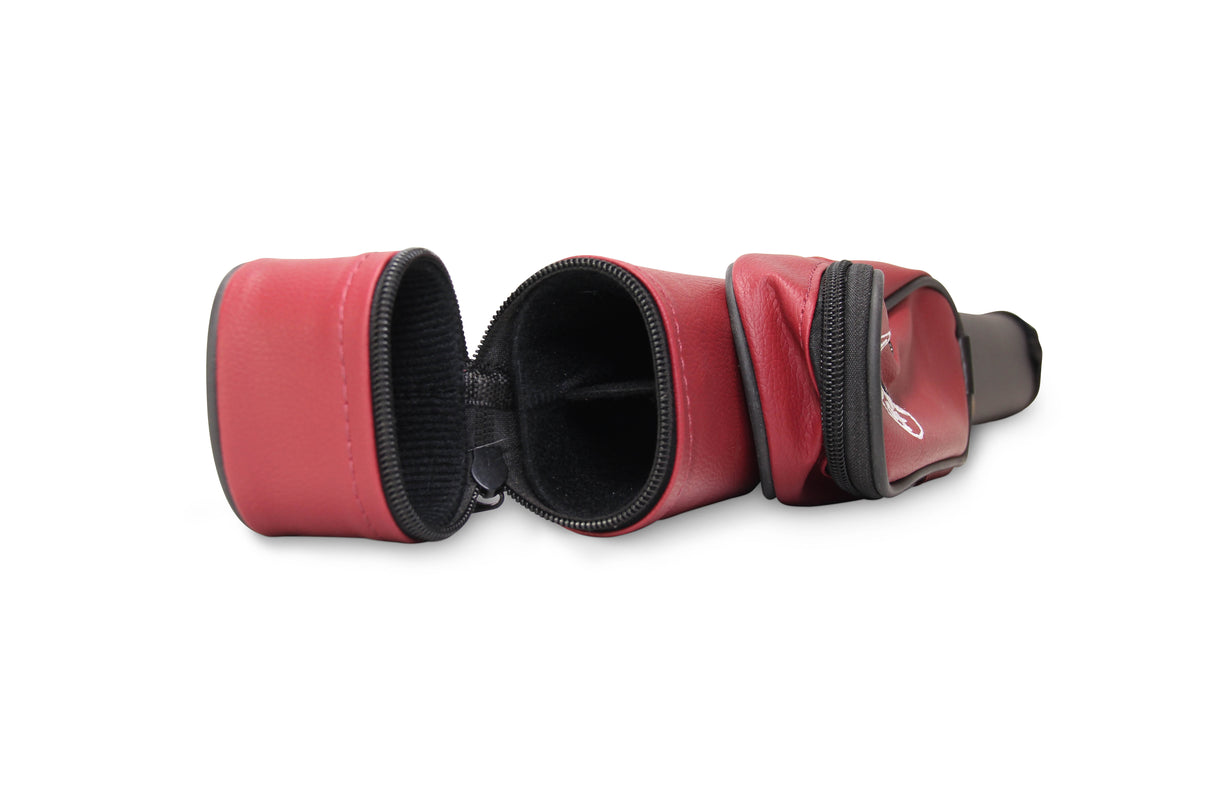 Jonny 8 Ball Two Tone Oval Pool Cue Case - Holds One 2 Piece Cue + Accessories