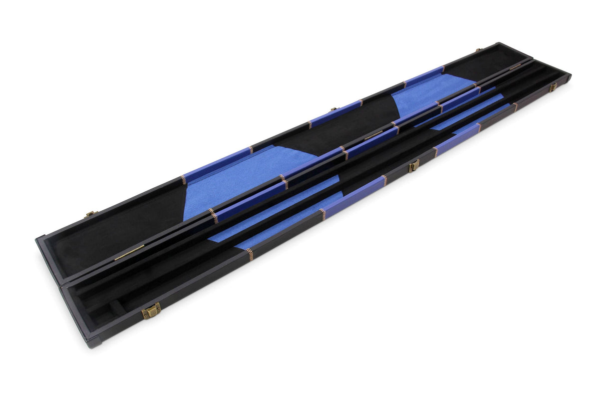 Deluxe 3/4 WIDE CHEQUERED Snooker Pool Cue Case with Plastic Ends - Holds 2 Cues
