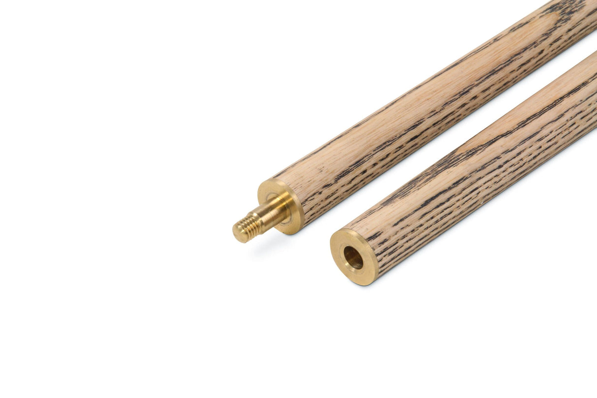 Baize Master GREEN JESTER 2 Piece 57 Inch Centre Joint Ash Snooker Pool Cue and Case Set 9.5mm Tip - With 2 Piece Black White Interior Case