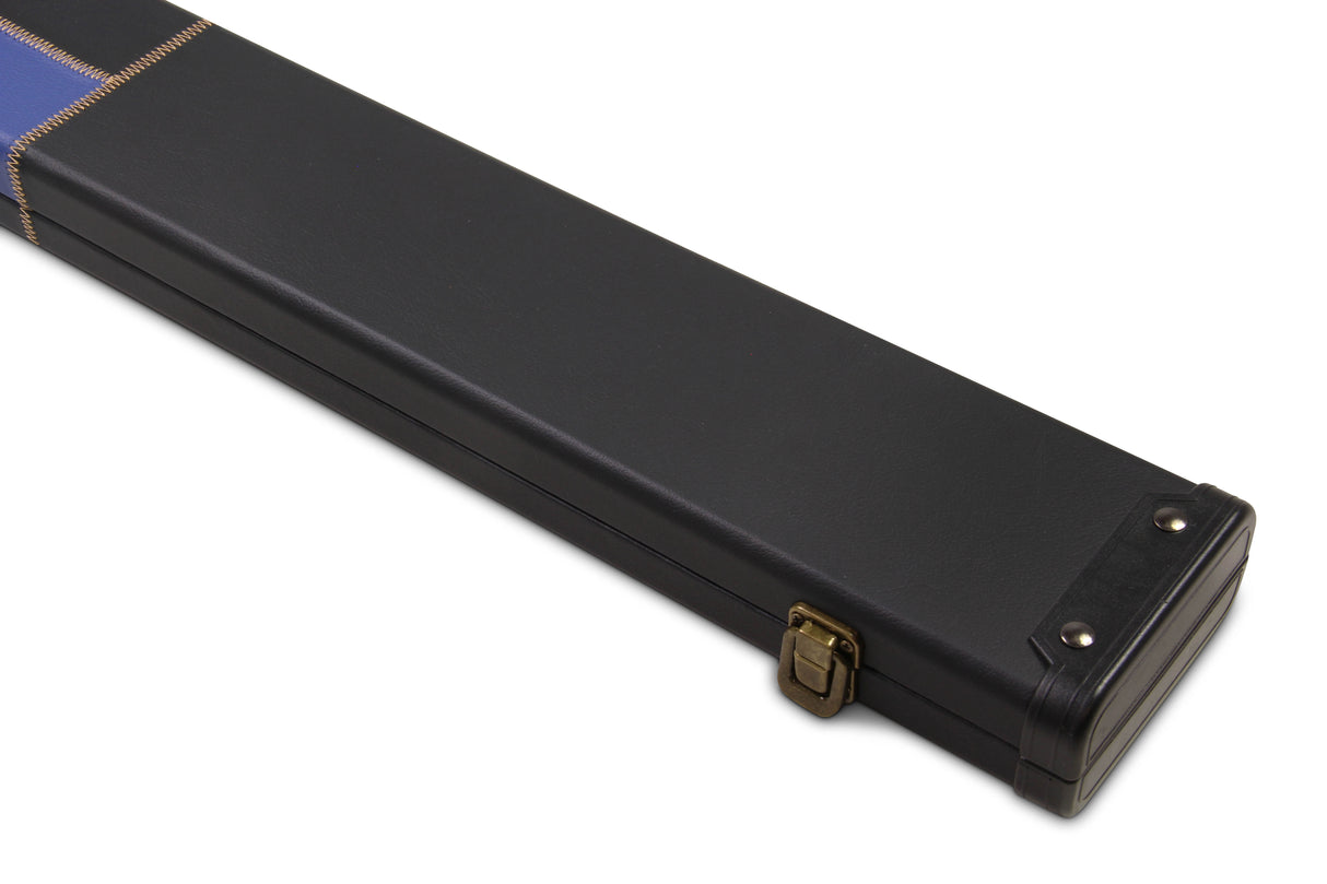 Deluxe 1 Piece WIDE CHEQUERED Snooker Pool Cue Case with Plastic Ends - Holds 3 Cues