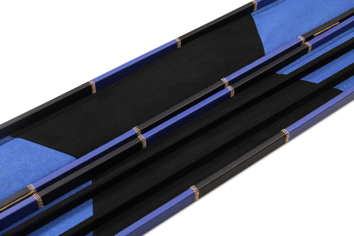 Deluxe 1 Piece WIDE CHEQUERED Snooker Pool Cue Case with Plastic Ends - Holds 3 Cues
