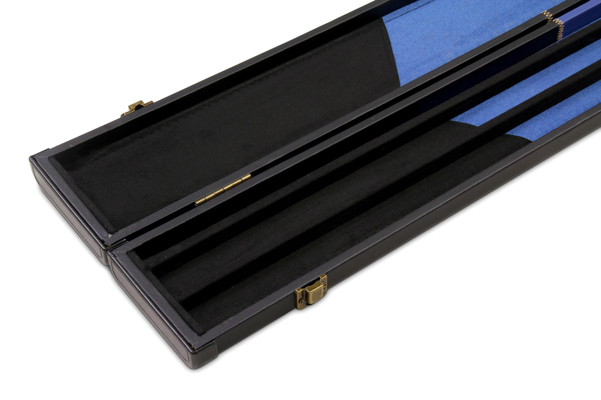 Deluxe 1 Piece WIDE CHEQUERED Snooker Pool Cue Case with Plastic Ends - Holds 3 Cues