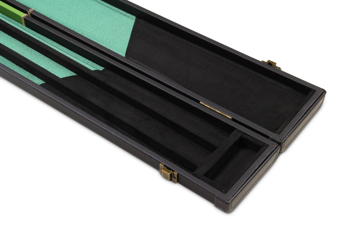 Deluxe 1 Piece WIDE CHEQUERED Snooker Pool Cue Case with Plastic Ends - Holds 3 Cues