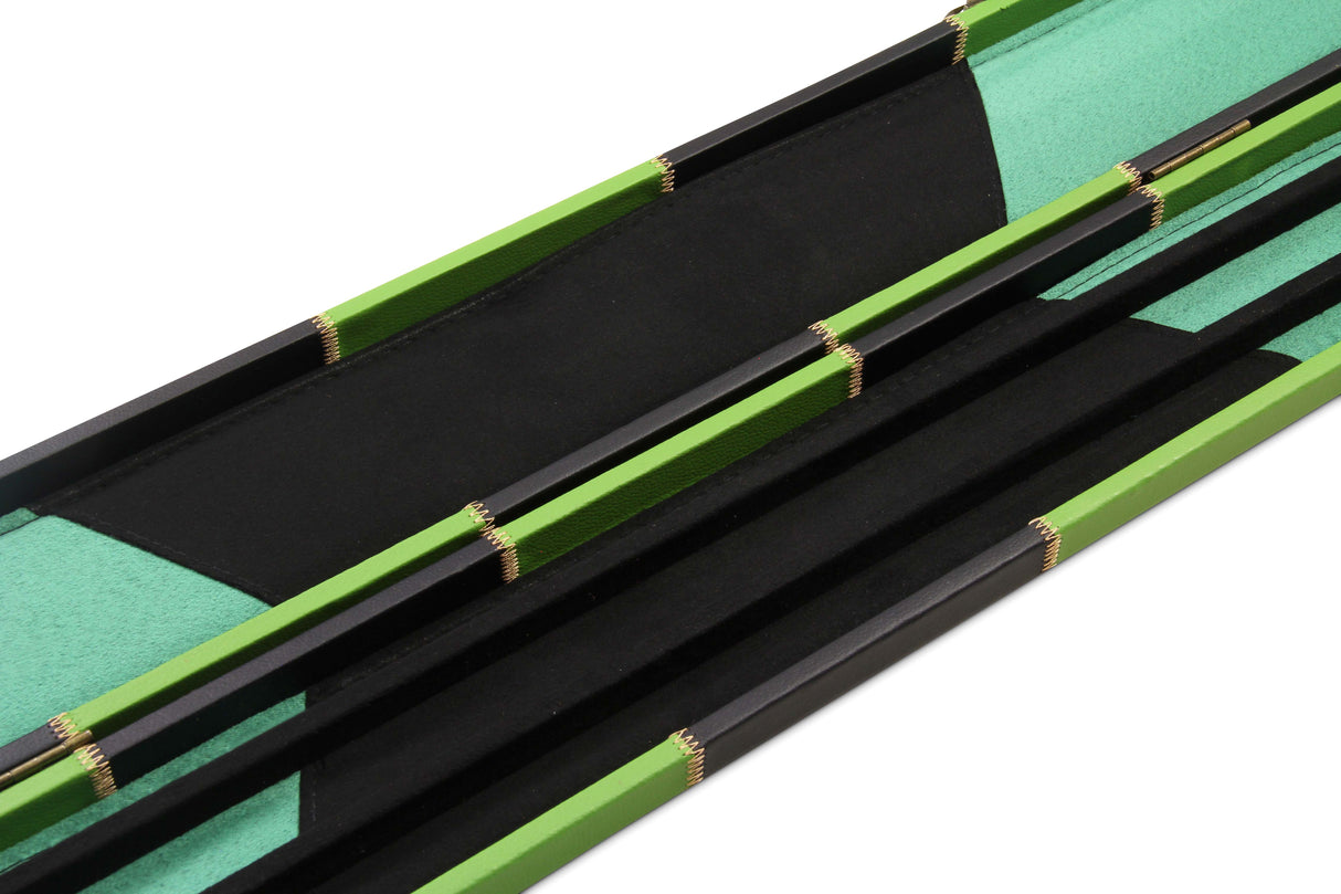 Deluxe 1 Piece WIDE CHEQUERED Snooker Pool Cue Case with Plastic Ends - Holds 3 Cues