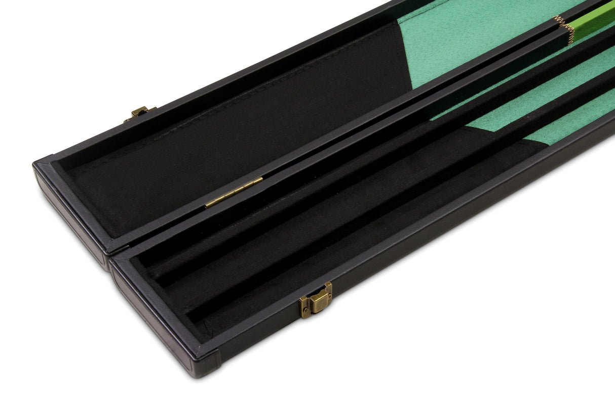 Deluxe 1 Piece WIDE CHEQUERED Snooker Pool Cue Case with Plastic Ends - Holds 3 Cues