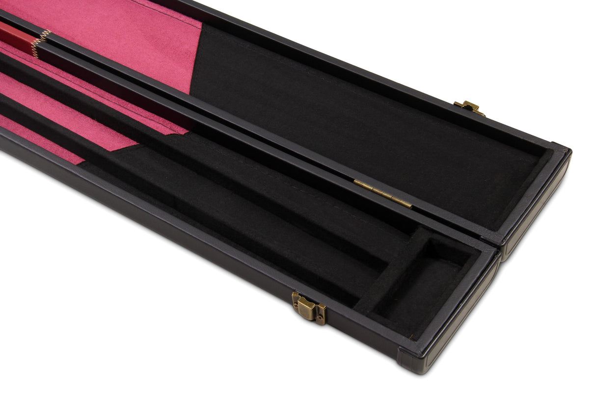 Deluxe 1 Piece WIDE CHEQUERED Snooker Pool Cue Case with Plastic Ends - Holds 3 Cues