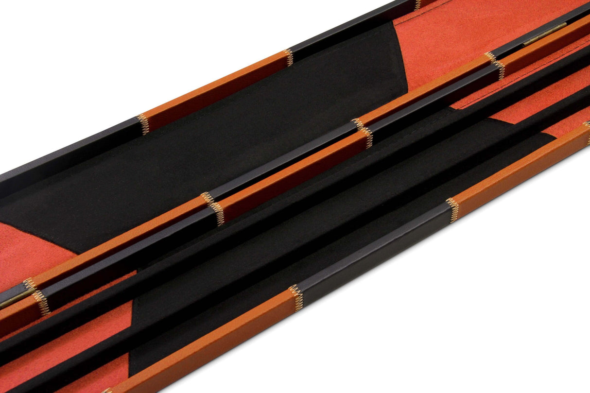 Deluxe 1 Piece WIDE CHEQUERED Snooker Pool Cue Case with Plastic Ends - Holds 3 Cues
