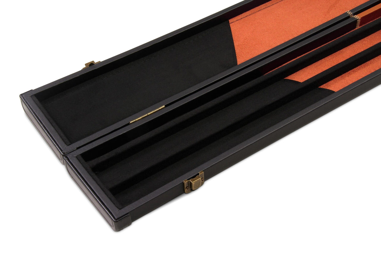 Deluxe 1 Piece WIDE CHEQUERED Snooker Pool Cue Case with Plastic Ends - Holds 3 Cues