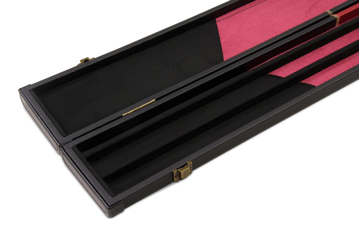 Deluxe 1 Piece WIDE CHEQUERED Snooker Pool Cue Case with Plastic Ends - Holds 3 Cues