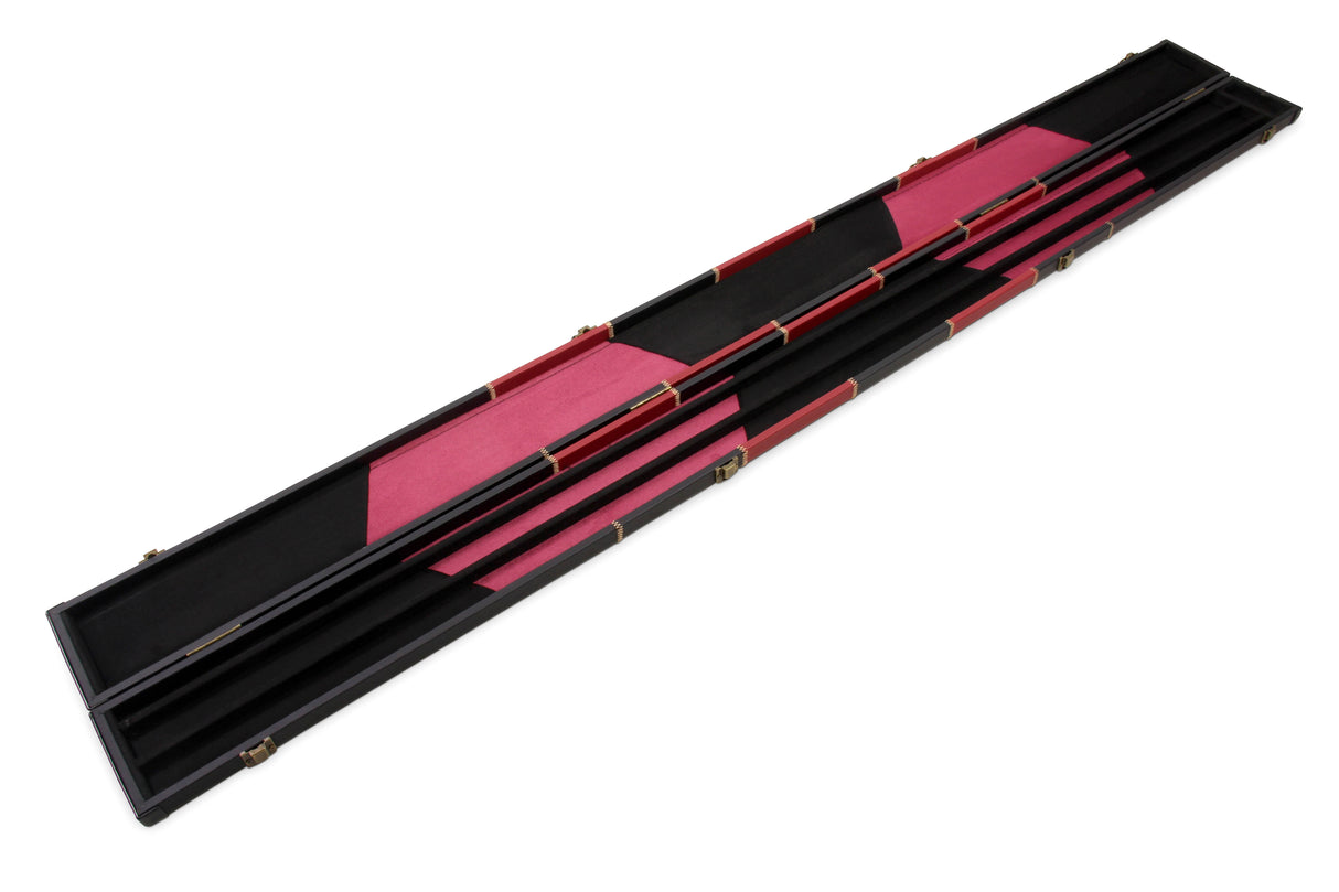 Deluxe 1 Piece WIDE CHEQUERED Snooker Pool Cue Case with Plastic Ends - Holds 3 Cues