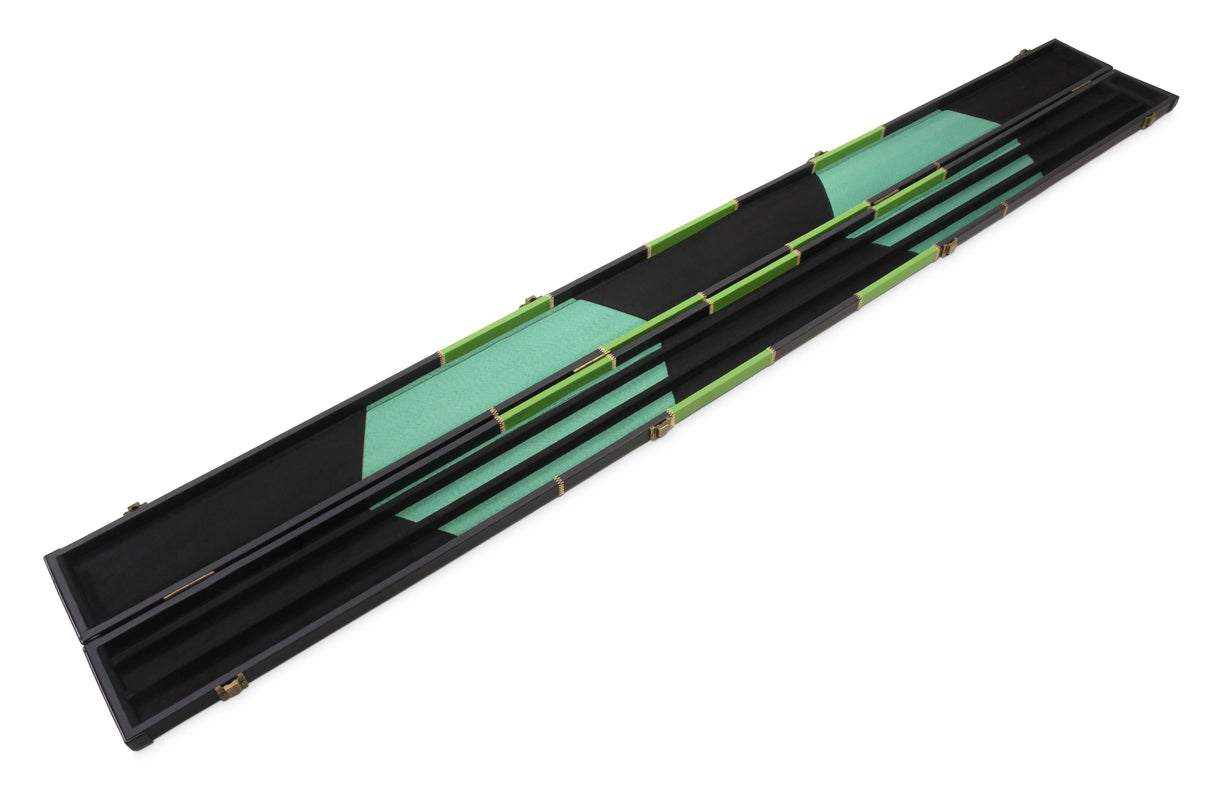Deluxe 1 Piece WIDE CHEQUERED Snooker Pool Cue Case with Plastic Ends - Holds 3 Cues