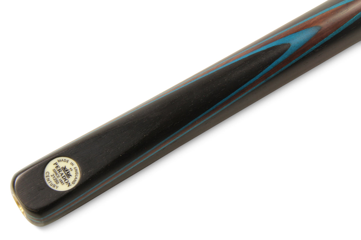 Peradon Century 58 inch 3/4 Joint Snooker and Pool Cue with Ebony Butt and 9.5mm Elkmaster Tip