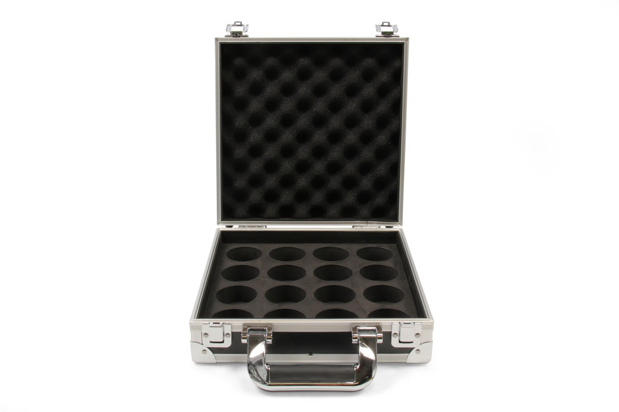 Funky Chalk Hard Aluminium English Pool Ball Carrying & Storage Flight Case for 2" Balls - Holds 16 x 2 Inch pool balls
