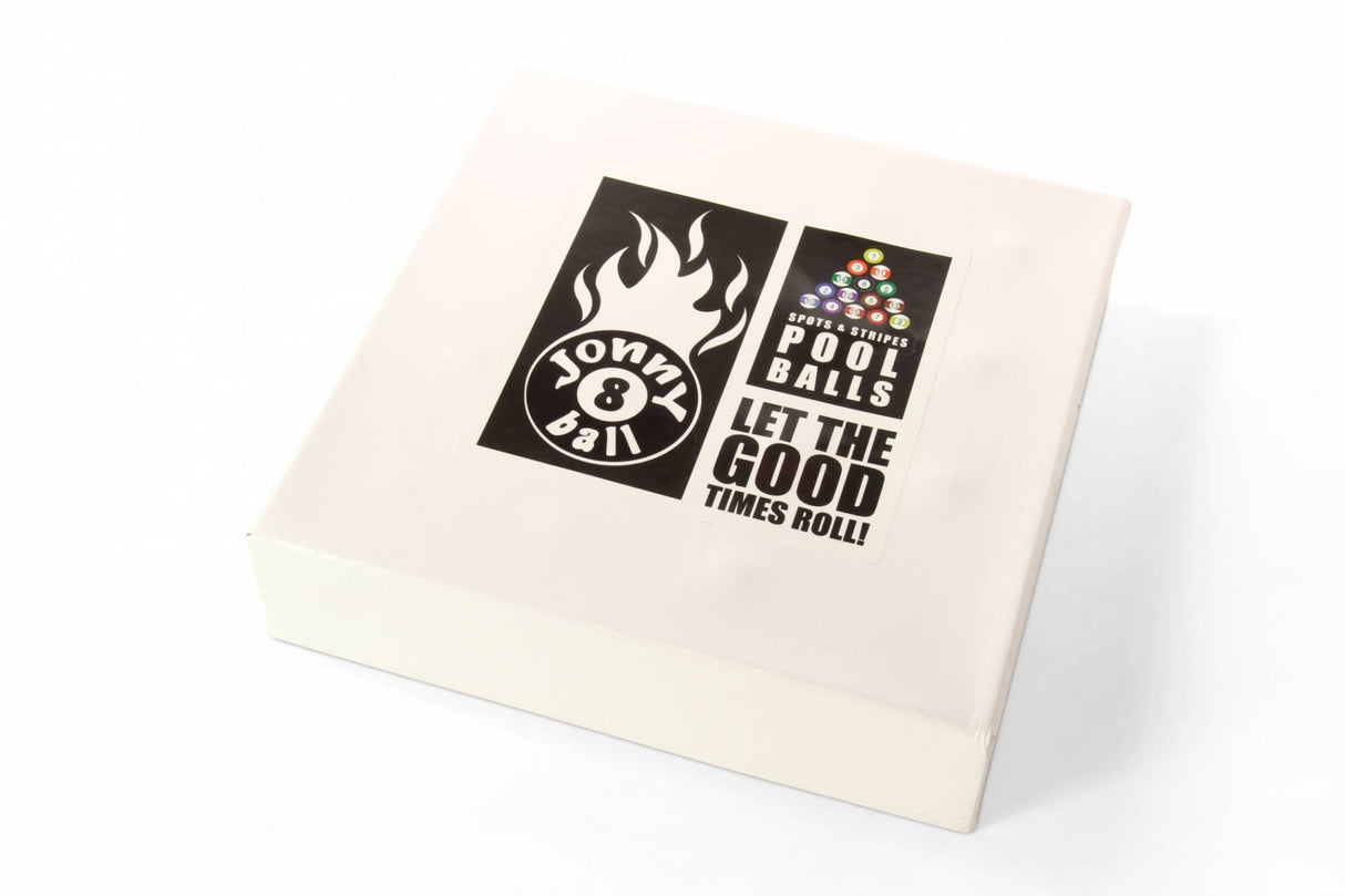 Jonny 8 Ball 1 5/8 Inch (41mm) Economy SPOTS AND STRIPES Numbered American Kids Junior Pool Balls