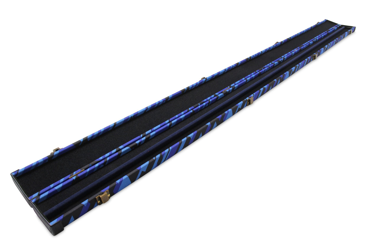 POSTMODERN 1 Piece Hard Snooker Pool Cue Case with Tough Plastic Ends - Holds 2 Cues Cue & Case
