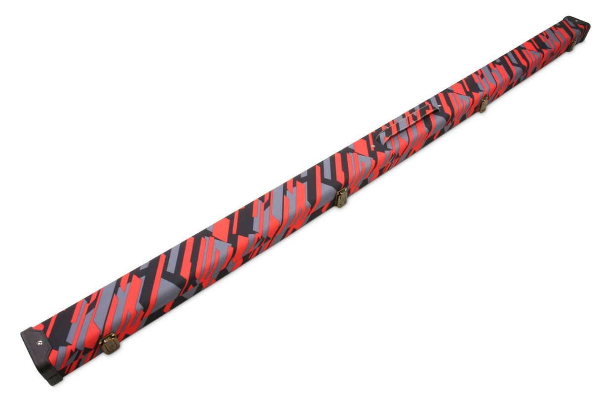 POSTMODERN 1 Piece Hard Snooker Pool Cue Case with Tough Plastic Ends - Holds 2 Cues Cue & Case