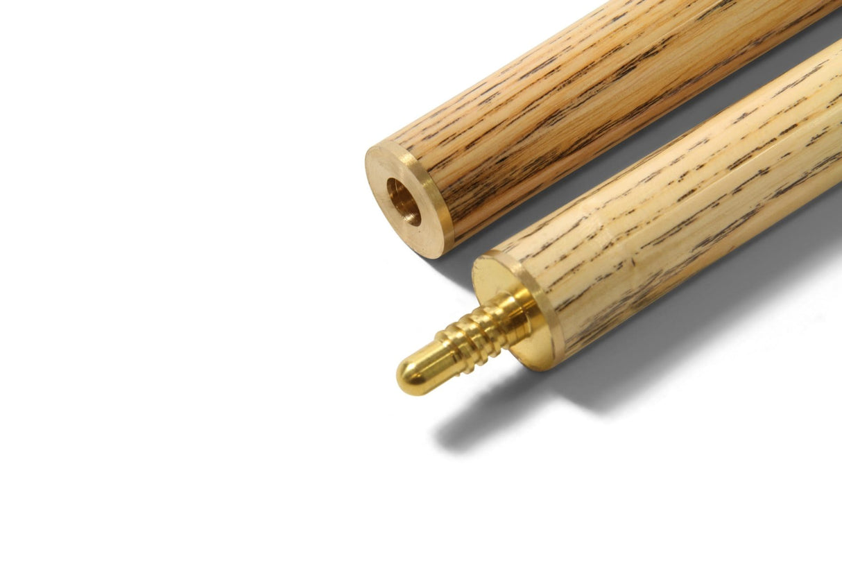 Baize Master Silver Series 57 Inch BLUE VICTORY Snooker Pool 2pc Ash Cue Set with Baize Master Black Metal Badge Case and 2 x Chalk- 9.5mm