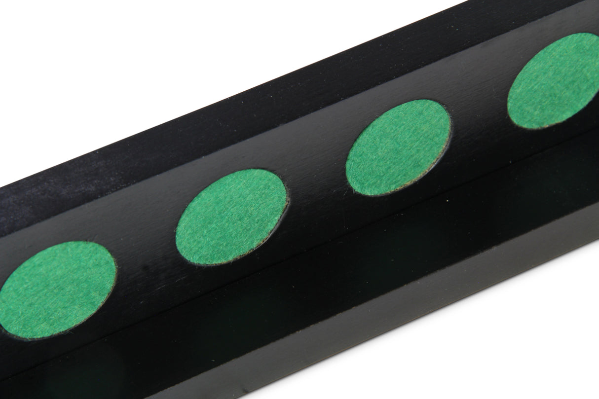 Funky Chalk 4 Way STRAIGHT Wall Mounted Snooker Pool Cue Rack with Brass Clips - Holds 4 Cues