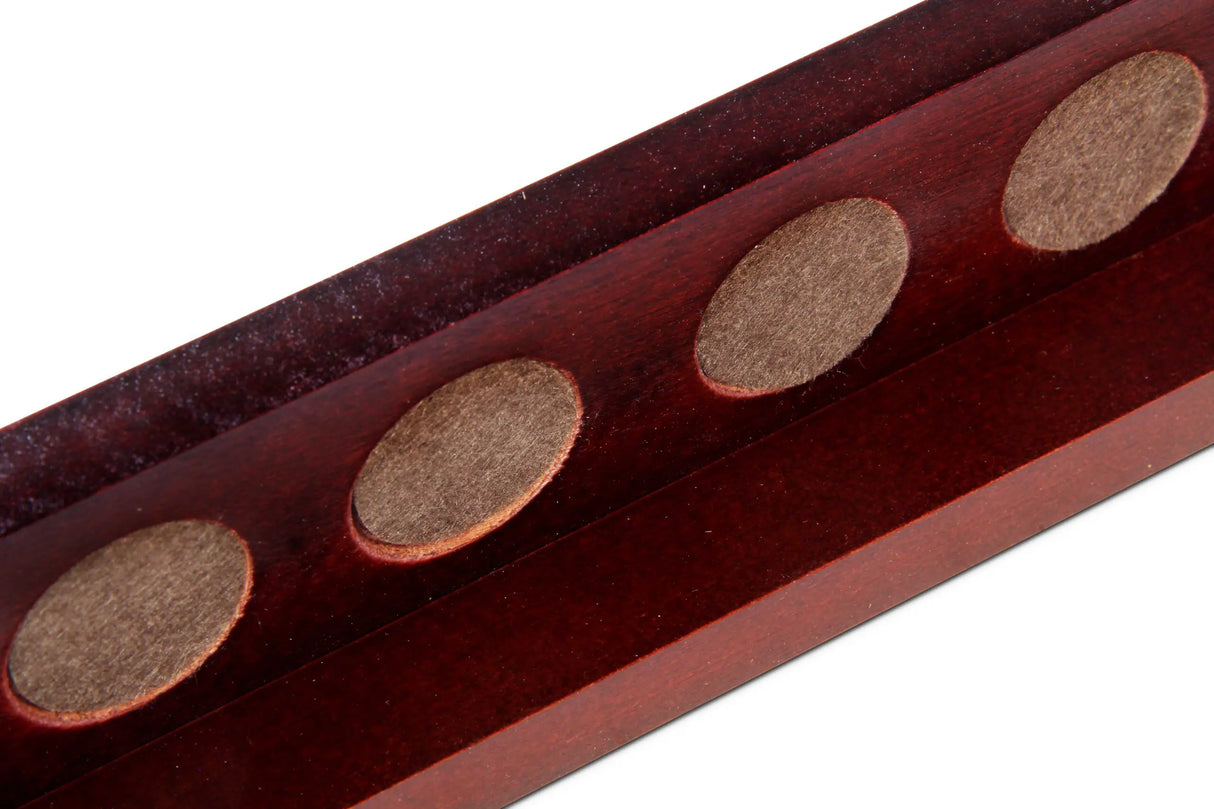 Funky Chalk 4 Way STRAIGHT Wall Mounted Snooker Pool Cue Rack with Brass Clips - Holds 4 Cues