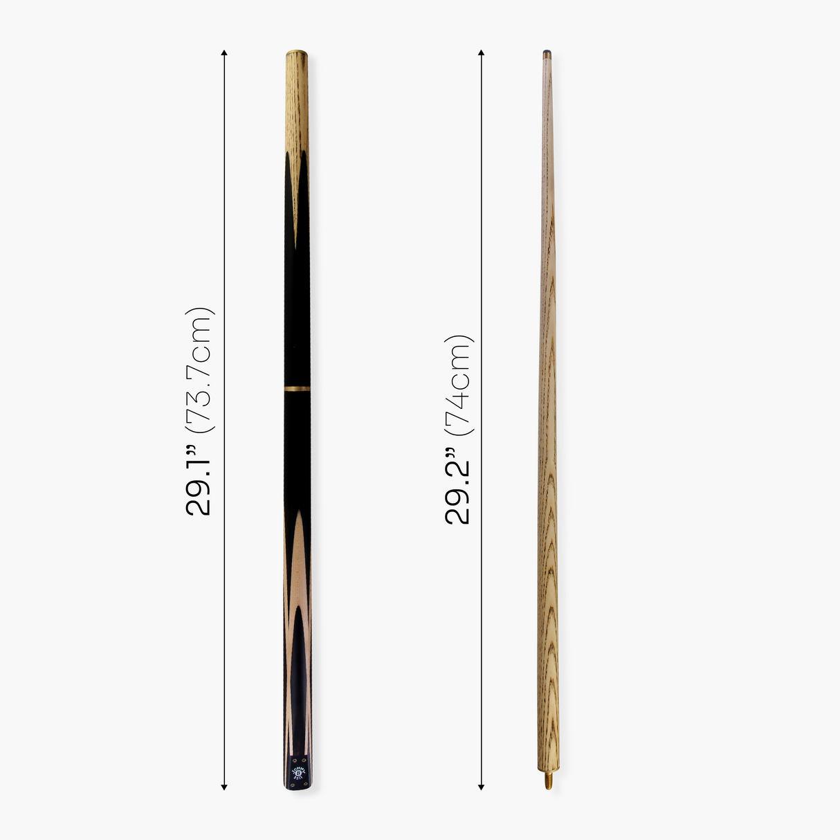 Jonny 8 Ball 57 Inch 3 Piece Length Adjustable Snooker Pool Cue 9mm Tip - Shorten to 44"