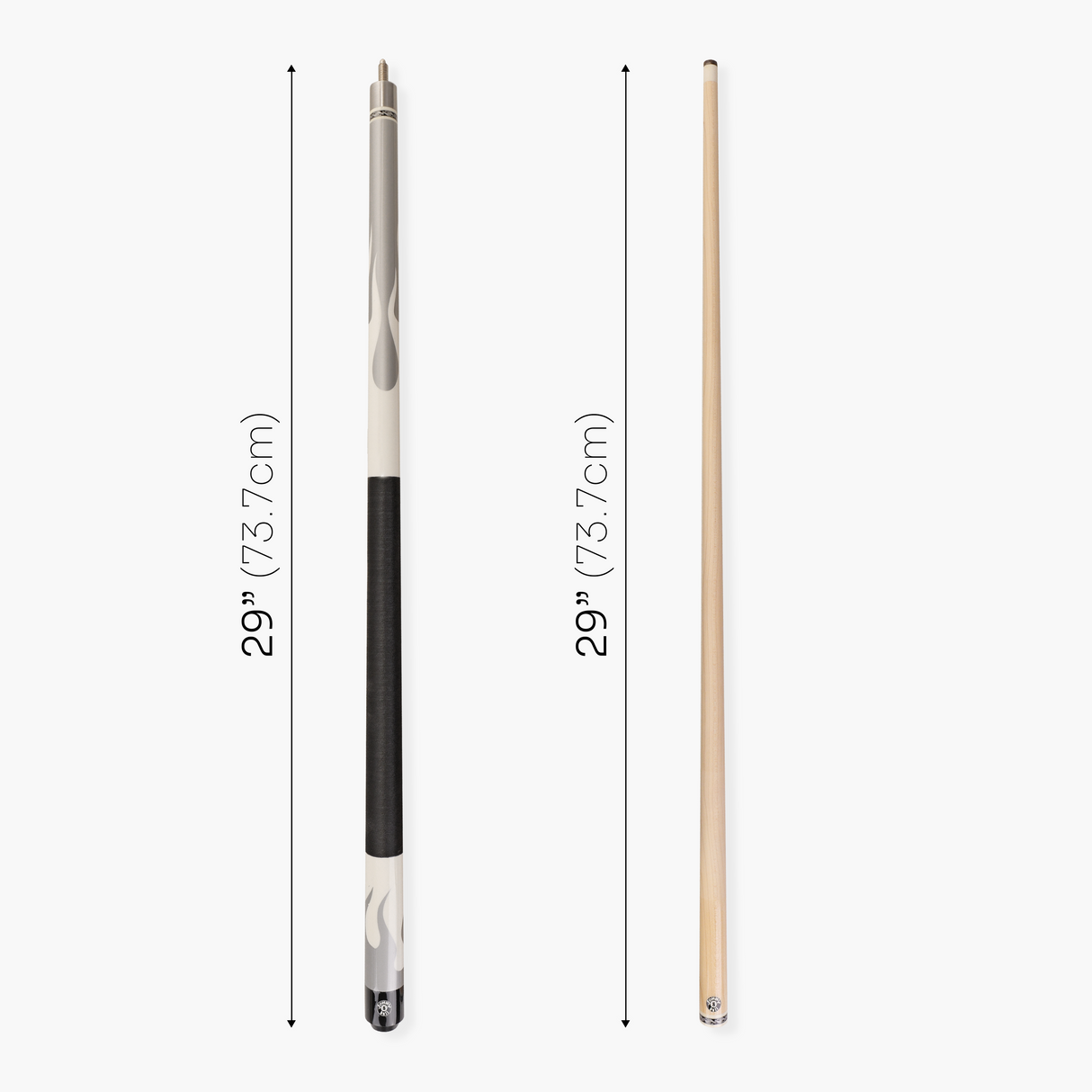 Jonny 8 Ball FLAME 58 Inch 2 Piece Snooker Pool Cue with Maple Shaft 11mm Tip