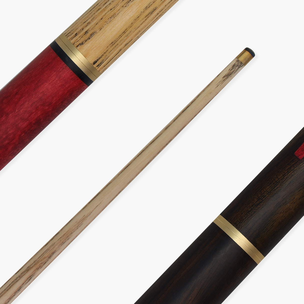 Jonny 8 Ball HAWK 3 Section Rapid Shorten English Pool Cue – 8mm Tip - 55 & 57" Length