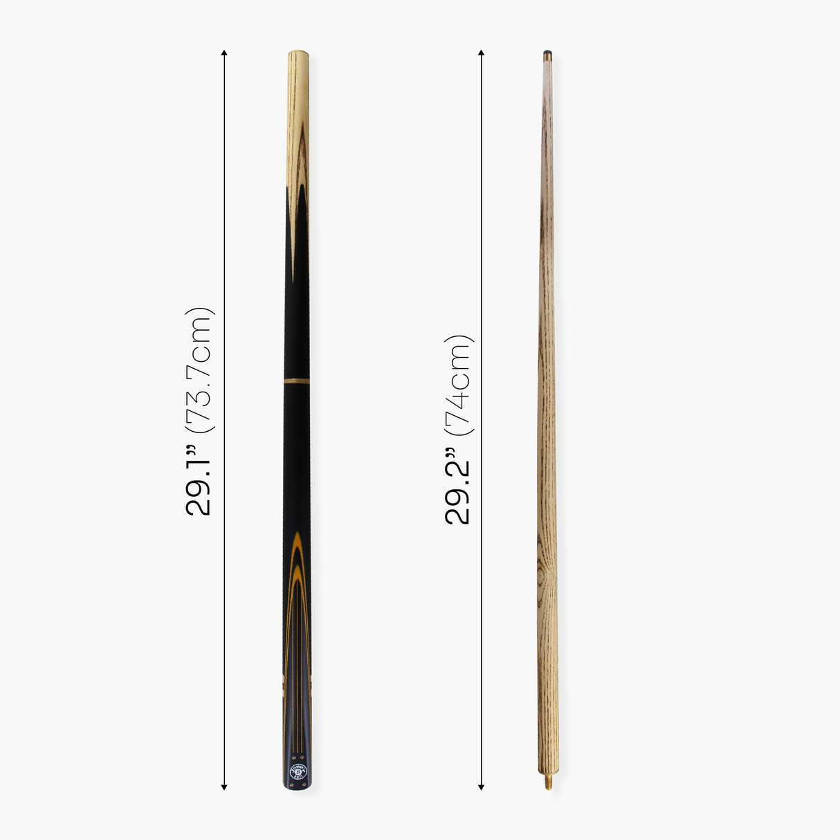 Jonny 8 Ball 57 Inch 3 Piece Length Adjustable Snooker Pool Cue 9mm Tip - Shorten to 44"