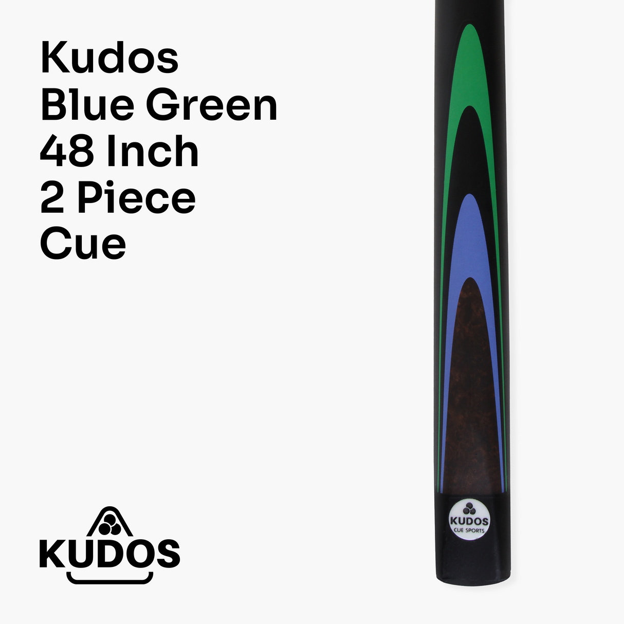 Kudos Classic Range 48 Inch Junior Kids 2 Piece Snooker Pool Cue with 9.5mm Tip