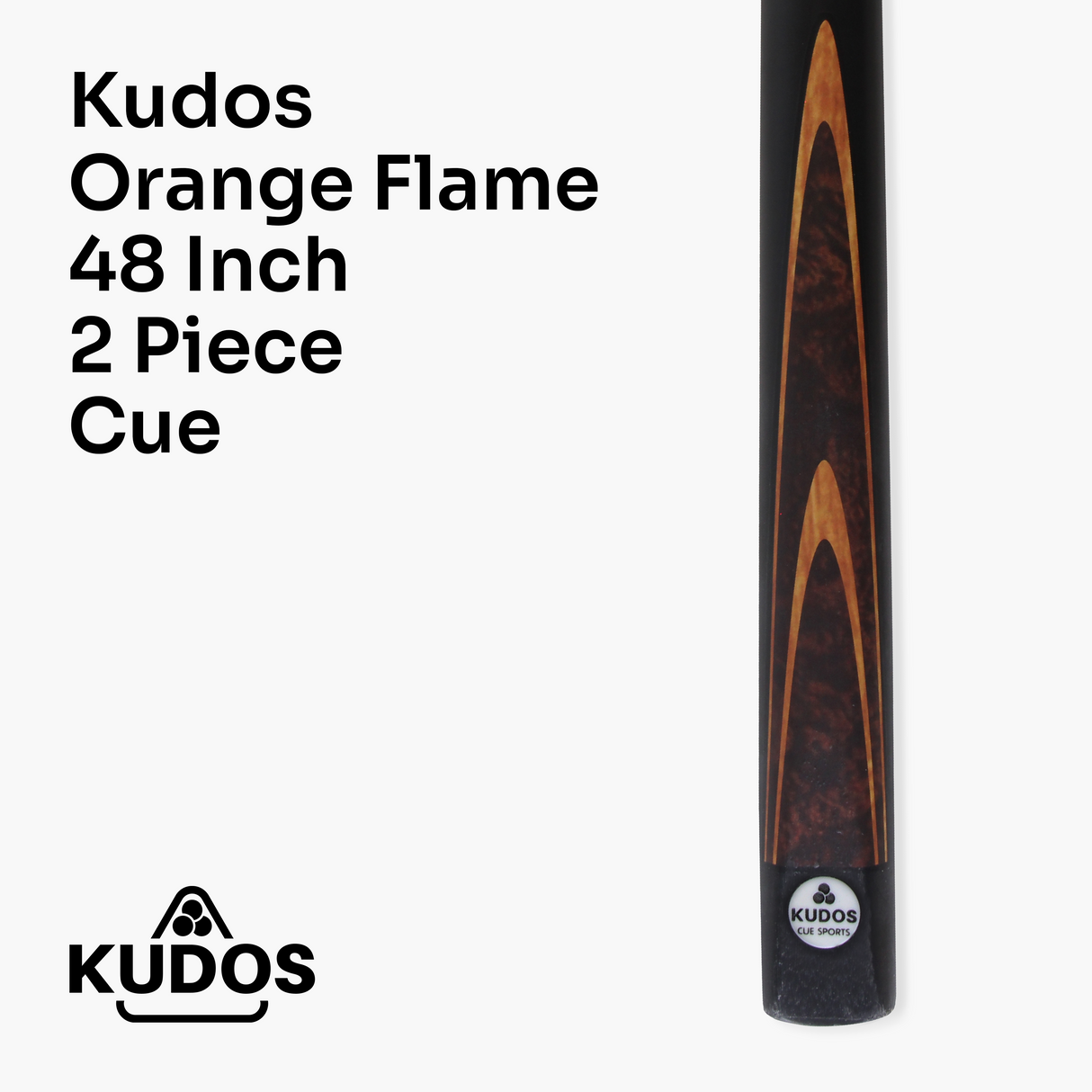 Kudos Classic Range 48 Inch Junior Kids 2 Piece Snooker Pool Cue with 9.5mm Tip