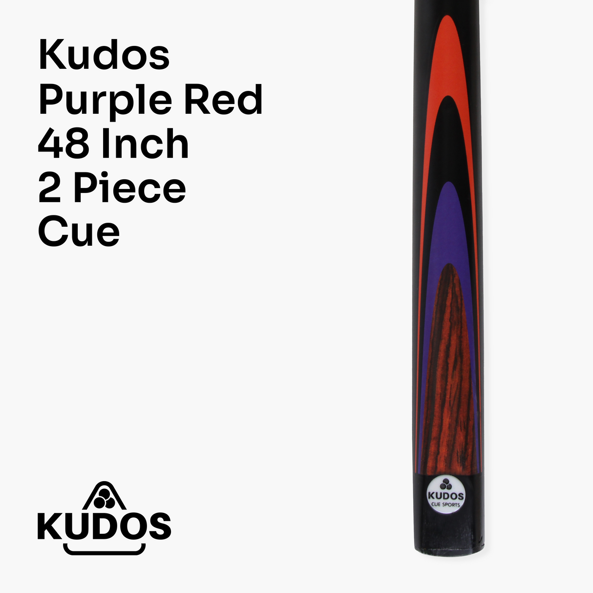 Kudos Classic Range 48 Inch Junior Kids 2 Piece Snooker Pool Cue with 9.5mm Tip