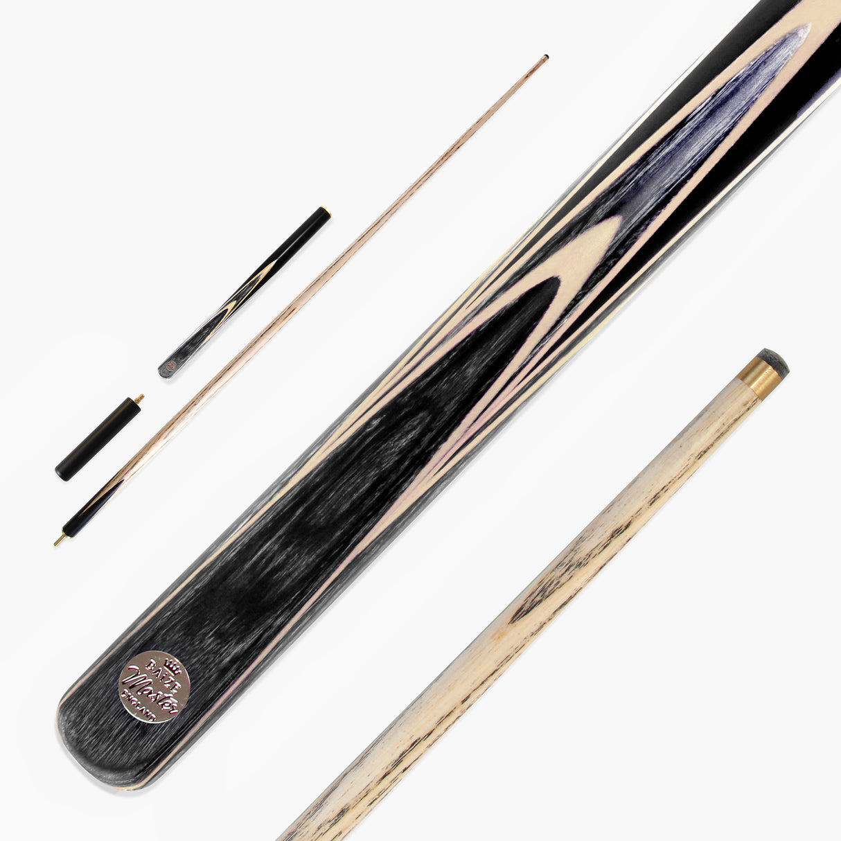 G14 Baize Master MAPLE EMPEROR 57 Inch 3/4 English 8 Ball Pool Cue with 8.5mm Tip + Mini Butt Extension